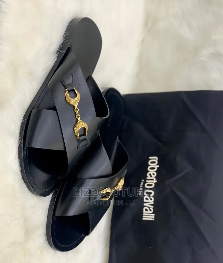 Original Italian ROBERTO CAVALLI Slippers Available in Store