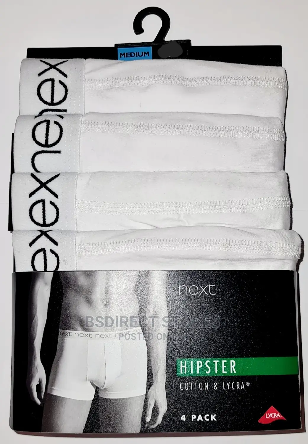 NEXT Hipsters White Luxury Men Cotton Boxers Pack of Four