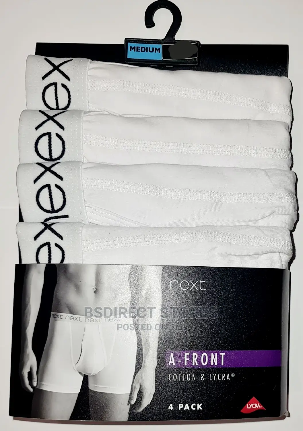 NEXT White a-Front Luxury Men Cotton Boxers Pack of Four