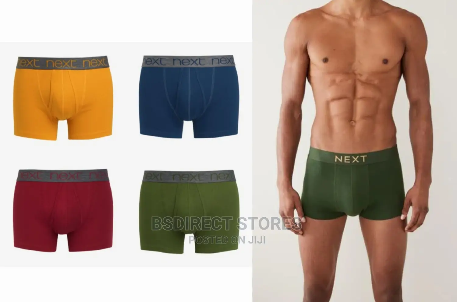NEXT Hipster Rich Colour Luxury 100% Cotton Boxers Pack of 4