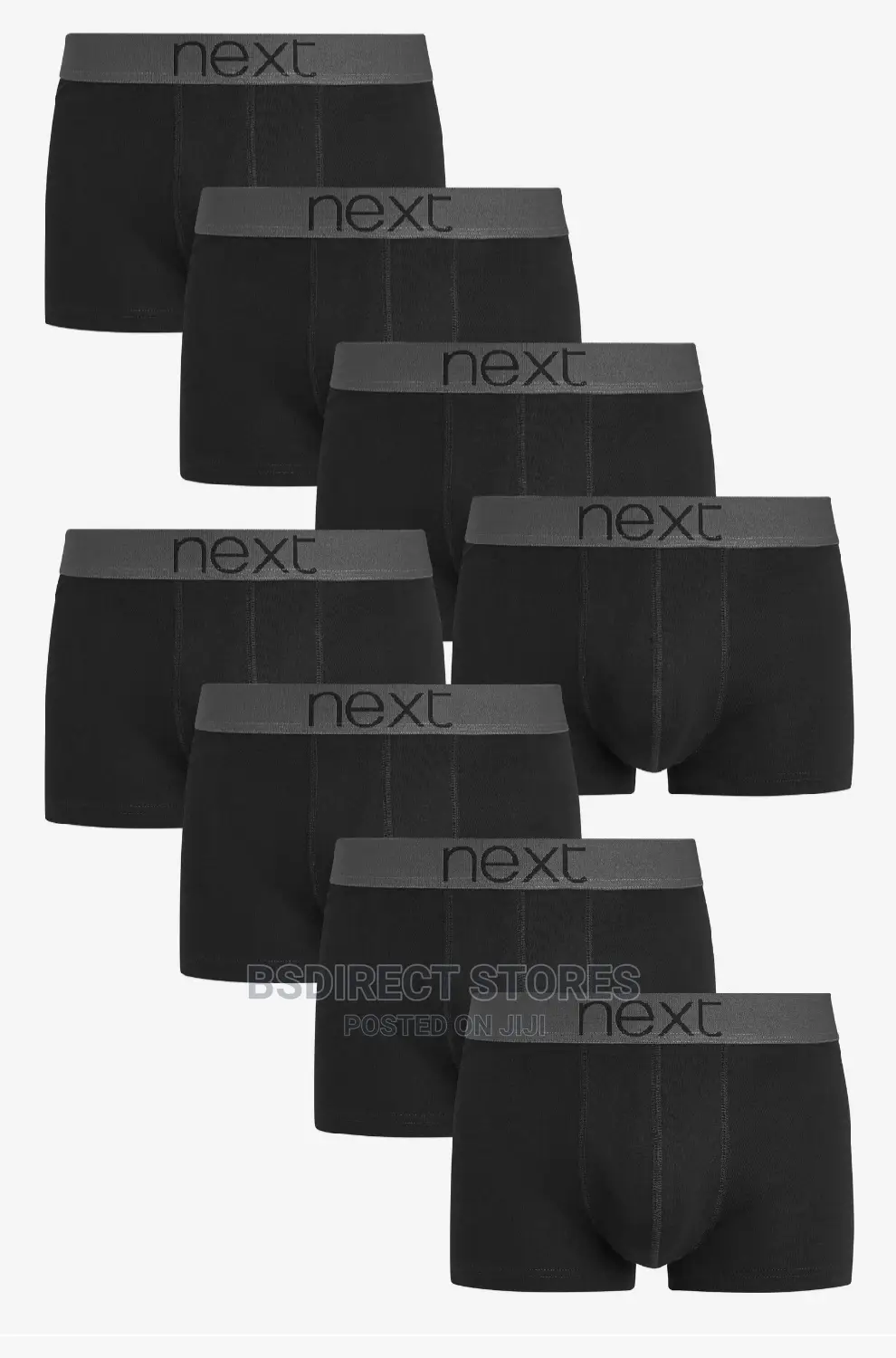 Next Hipsters Black Luxury Men 100% Pure Cotton Boxers 8pack