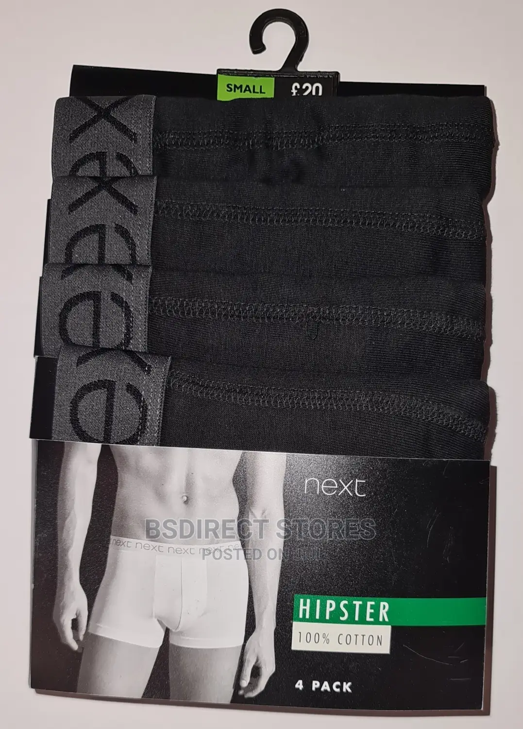 Next Hipsters Black Luxury 100% Pure Cotton Men Boxers
