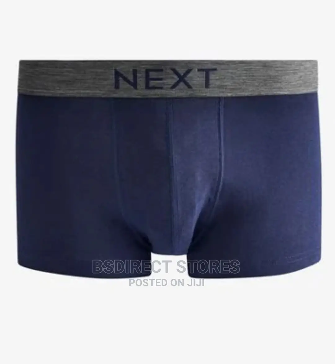 Next Hipsters Grey/Navy Luxury 100% Pure Cotton Men Boxers