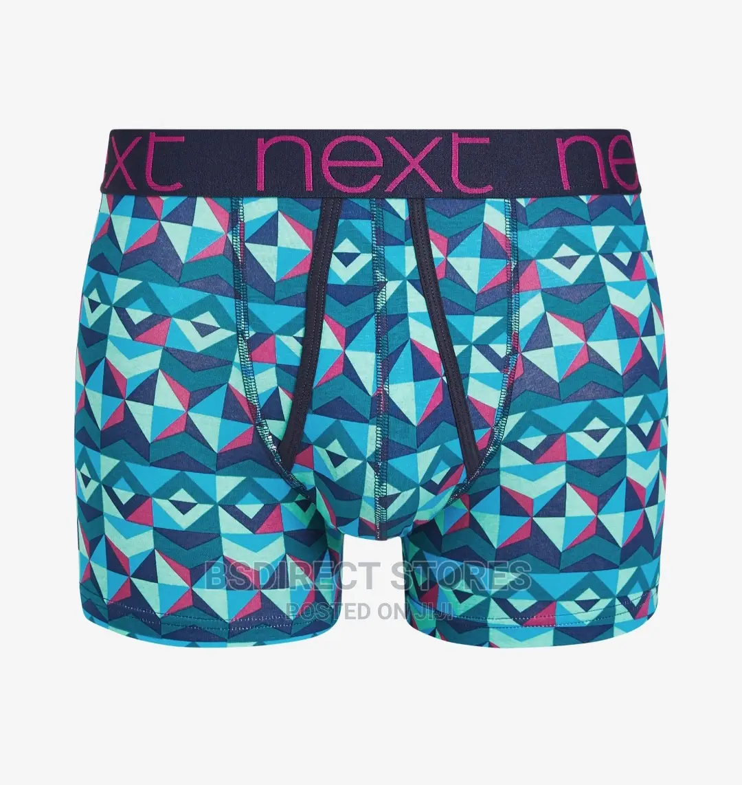 NEXT Geometric Print A-front Luxury Cotton Boxers Pack Of 4