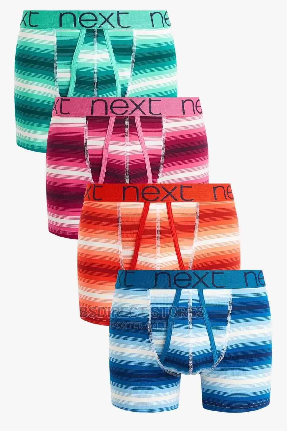 NEXT a-Front Multi-Stripe Luxury Men Cotton Boxers Pack of 4