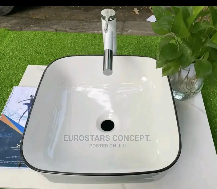 White an Black Ceramic Wash Hand Basin