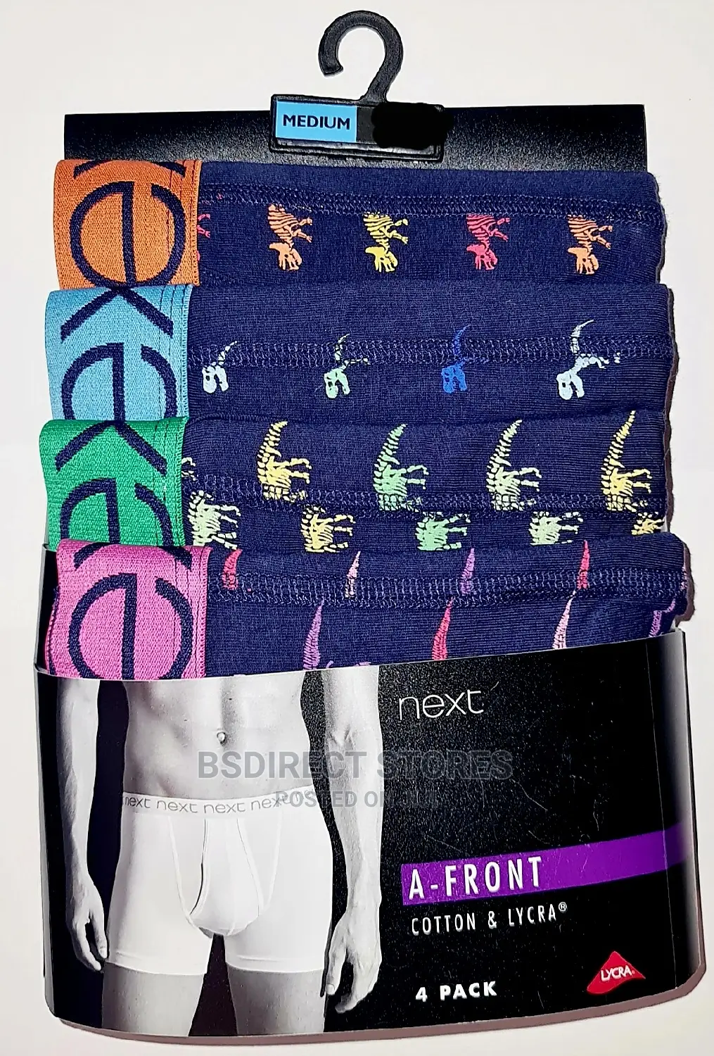 NEXT A-front Dinosaur Luxury Men Cotton Boxers Pack Of Four