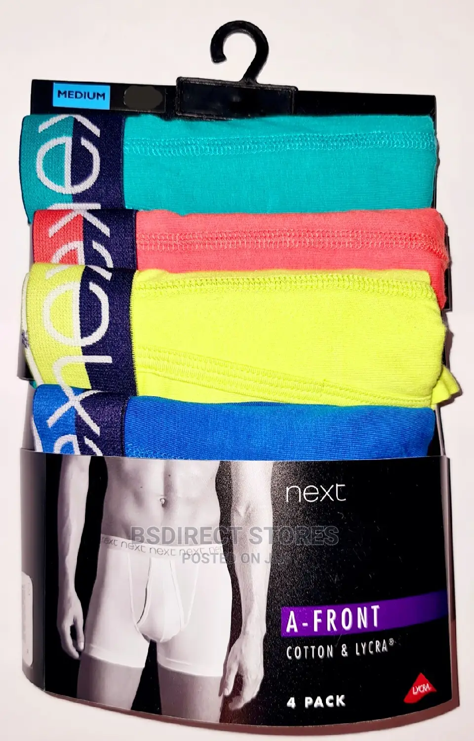 NEXT Bright Colour A-front Luxury Men Cotton Boxer Pack Of 4