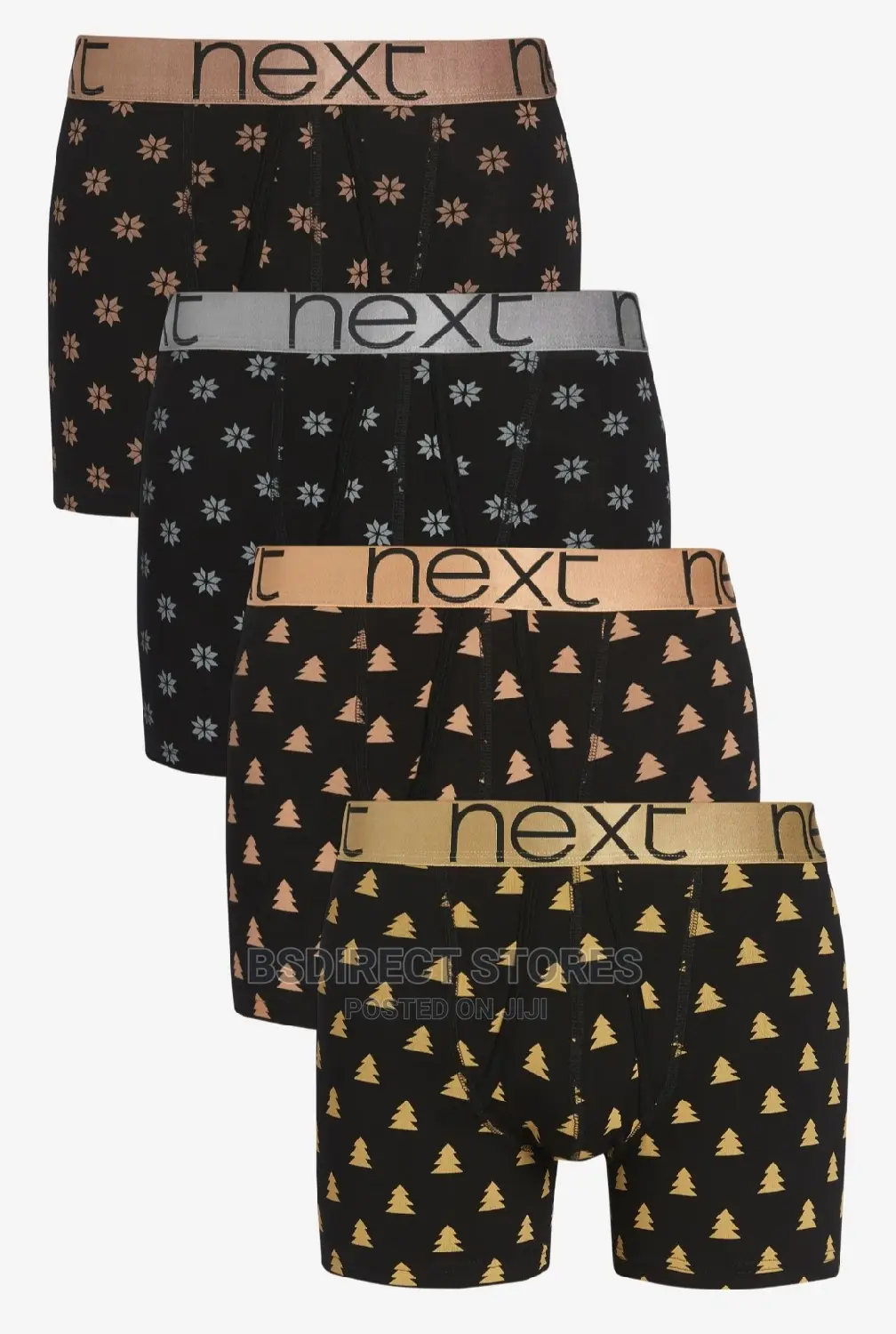 NEXT Christmas Pattern A-front Luxury Men Boxers Pack Of 4