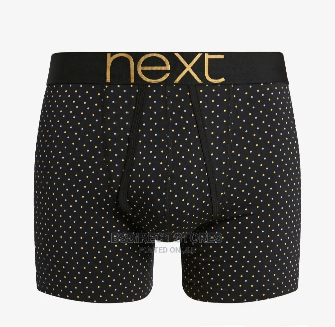 NEXT Black/Gold Pattern a-Front Luxury Men Boxers Pack of 4