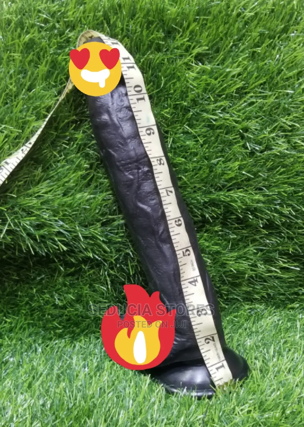 12 Inches Black Thick Realistic Dildo With Balls