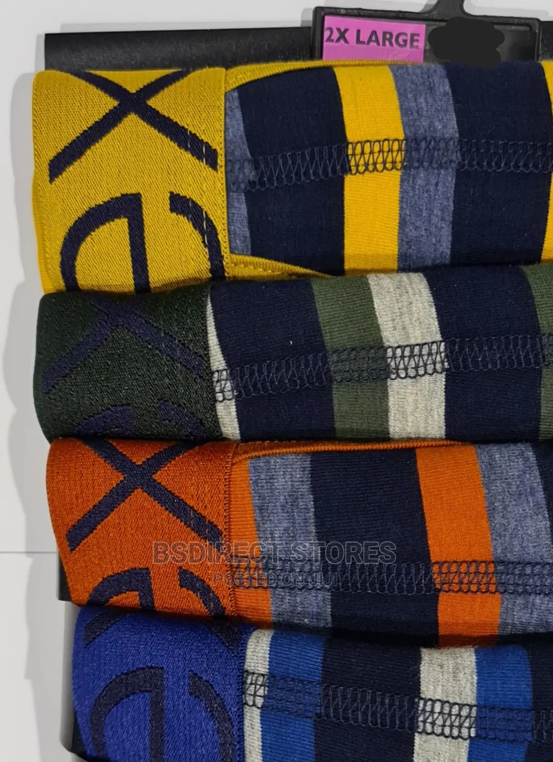 NEXT a-Front Large Stripe Luxury Men Cotton Boxers Pack of 4