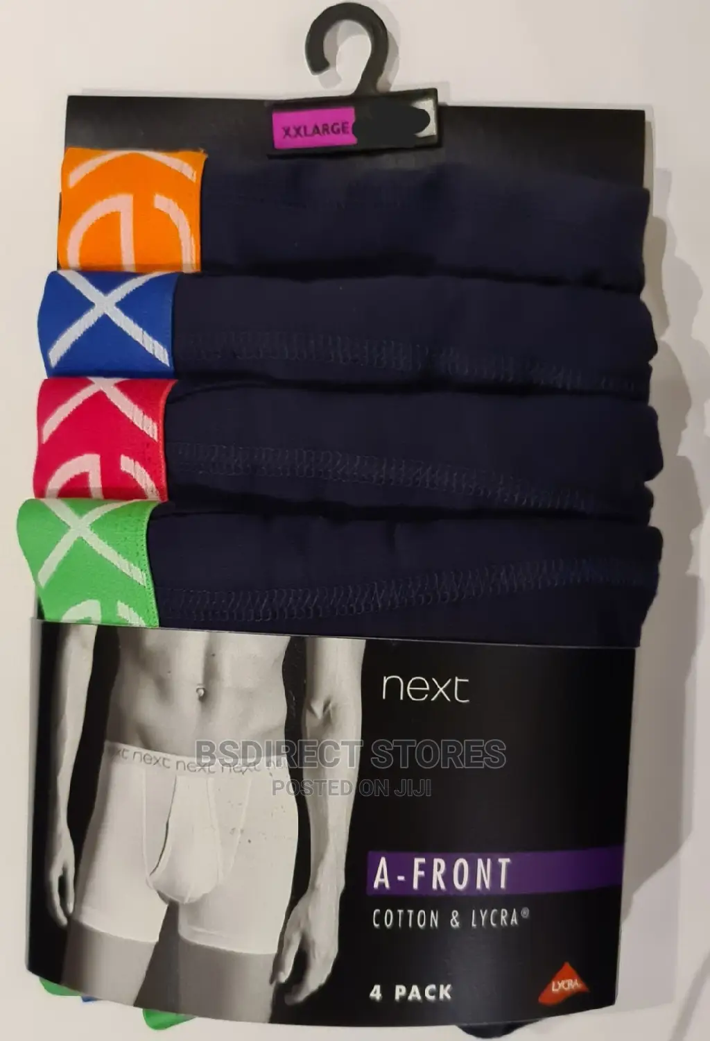 NEXT a-Front Bright Waistband Luxury Cotton Boxers Pack of 4