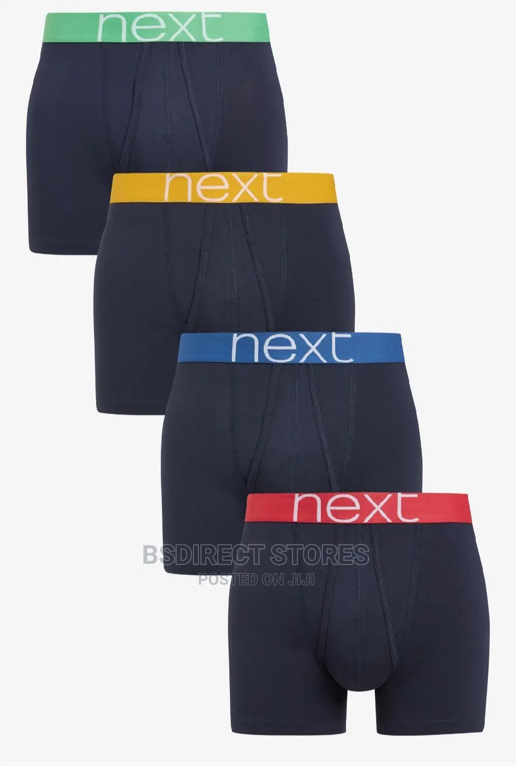 NEXT a-Front Bright Waistband Luxury Cotton Boxers Pack of 4