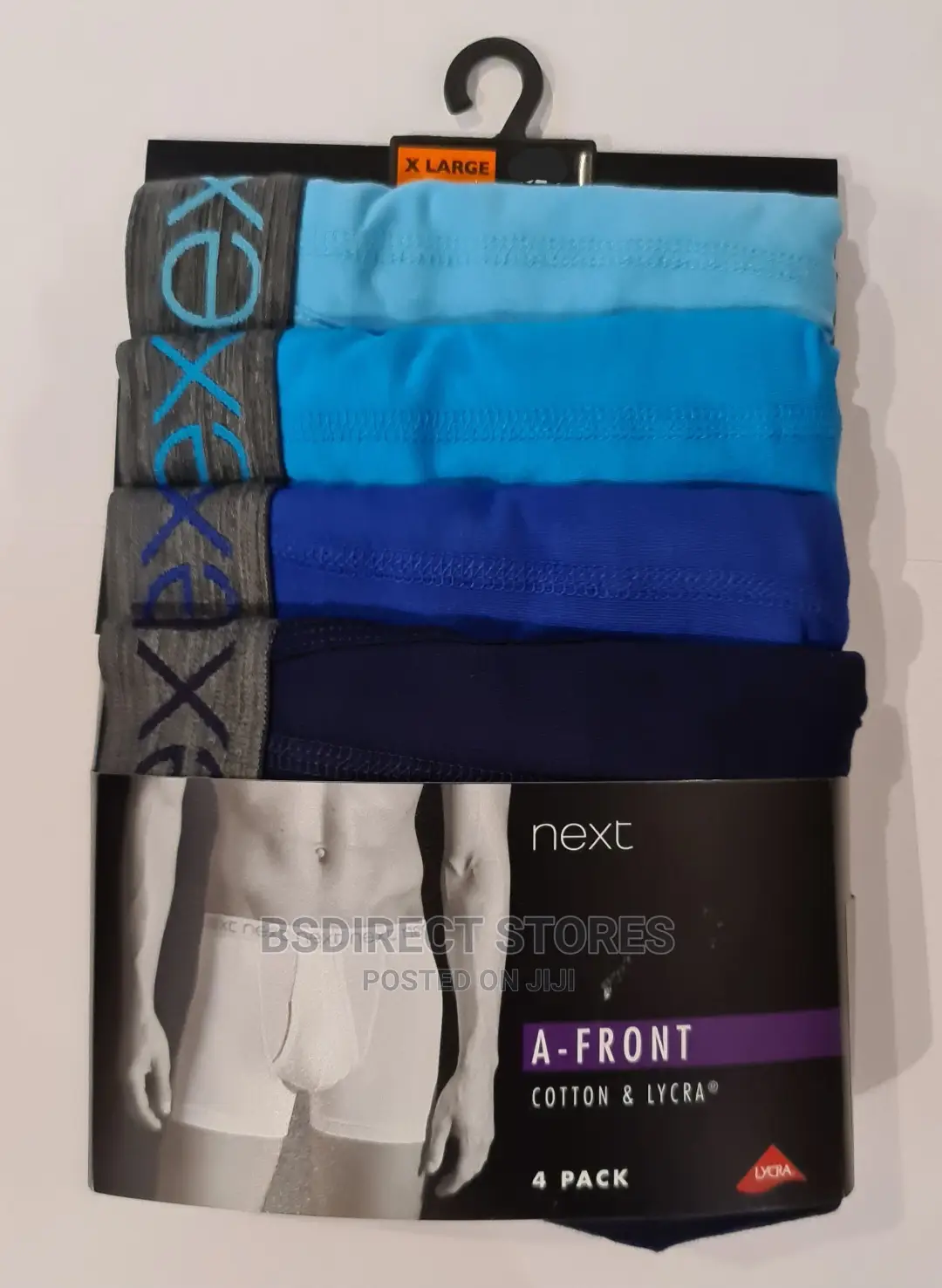 NEXT a-Front Blues Luxury Men Cotton Boxers Pack of 4