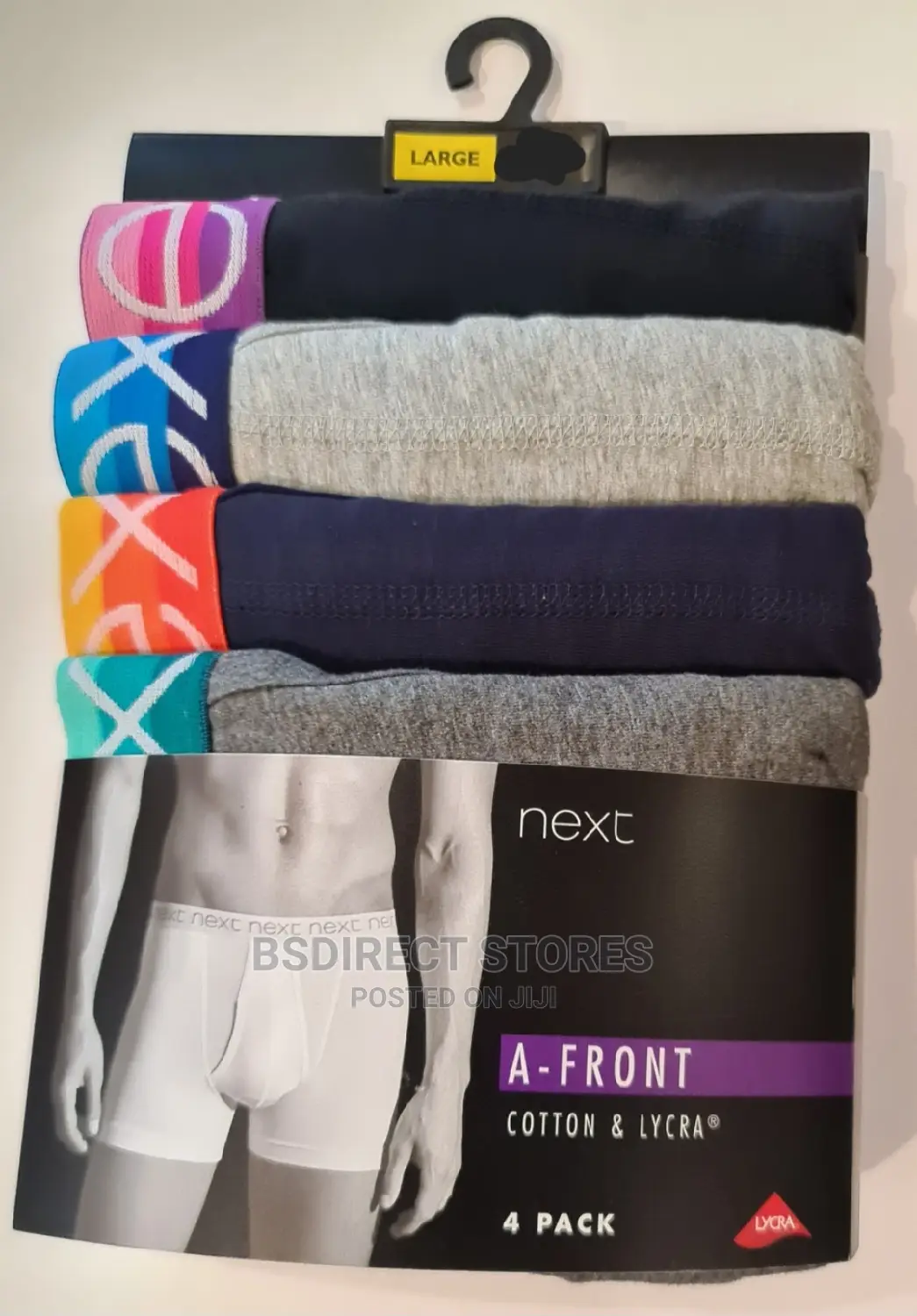 NEXT a-Front Ombre Waistband Luxury Cotton Boxers Pack of 4