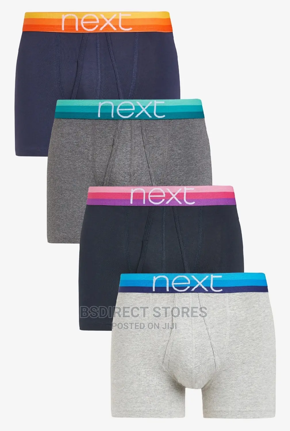 NEXT a-Front Ombre Waistband Luxury Cotton Boxers Pack of 4