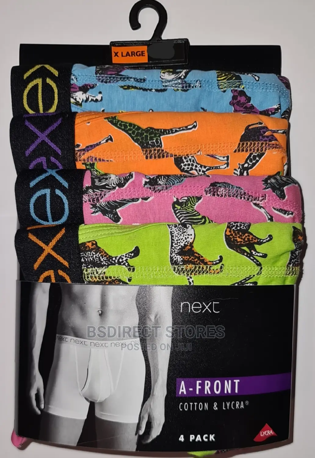 NEXT a-Front Safari Luxury Men Cotton Boxers Pack of Four