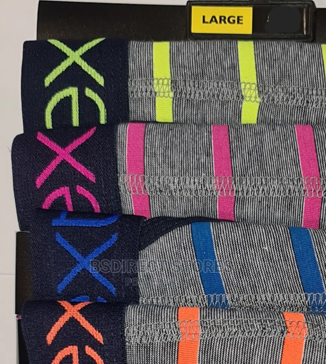 NEXT A-front Neon Stripe Luxury Men Cotton Boxers Pack Of 4