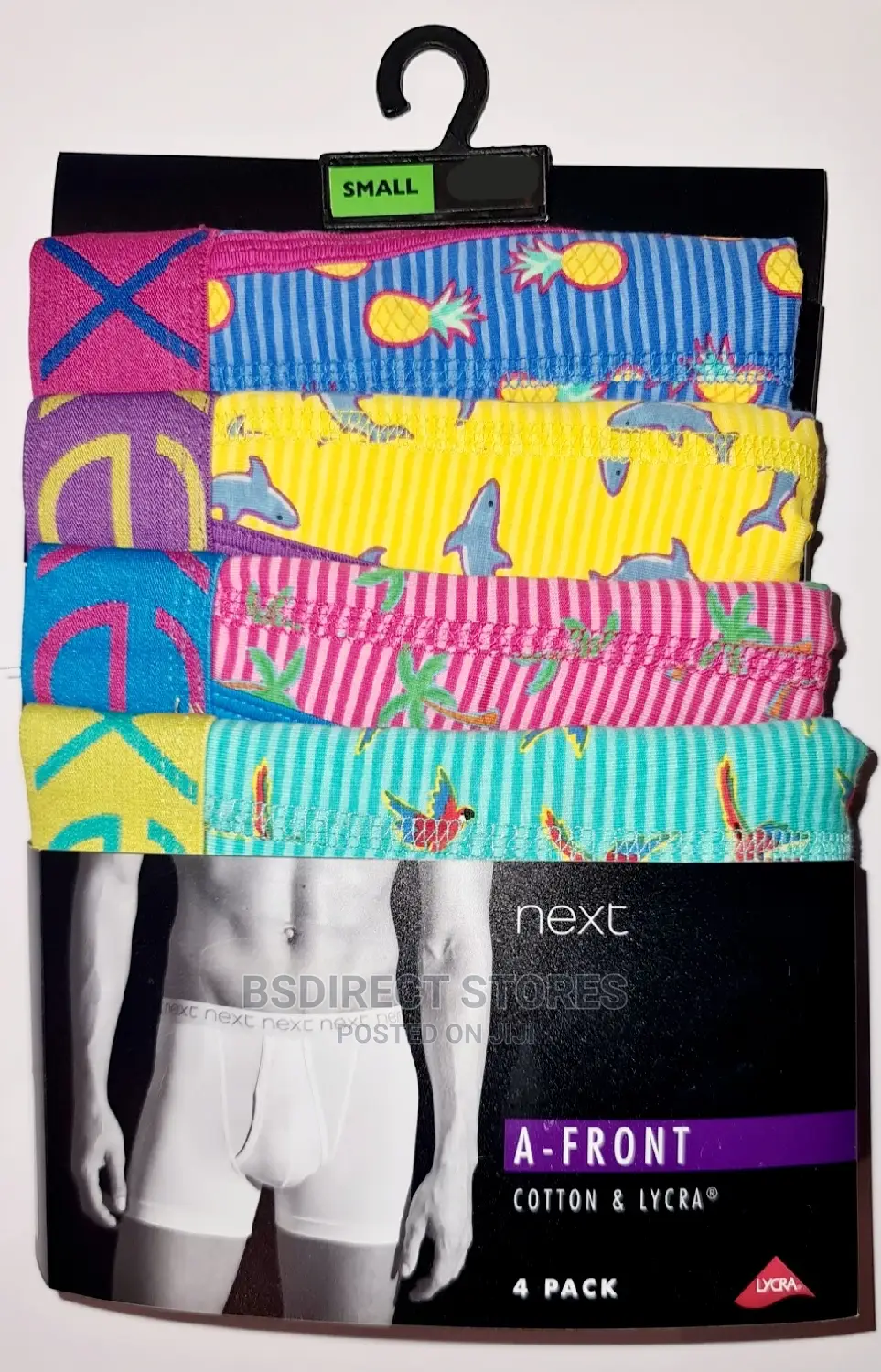 NEXT a-Front Hawaii Print Luxury Men Cotton Boxers Pack of 4