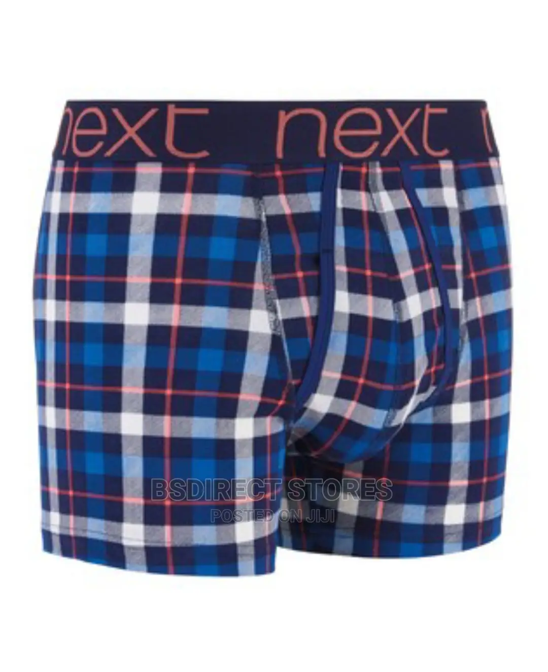 NEXT a-Front Bright Check Luxury Cotton Boxers Pack of Four