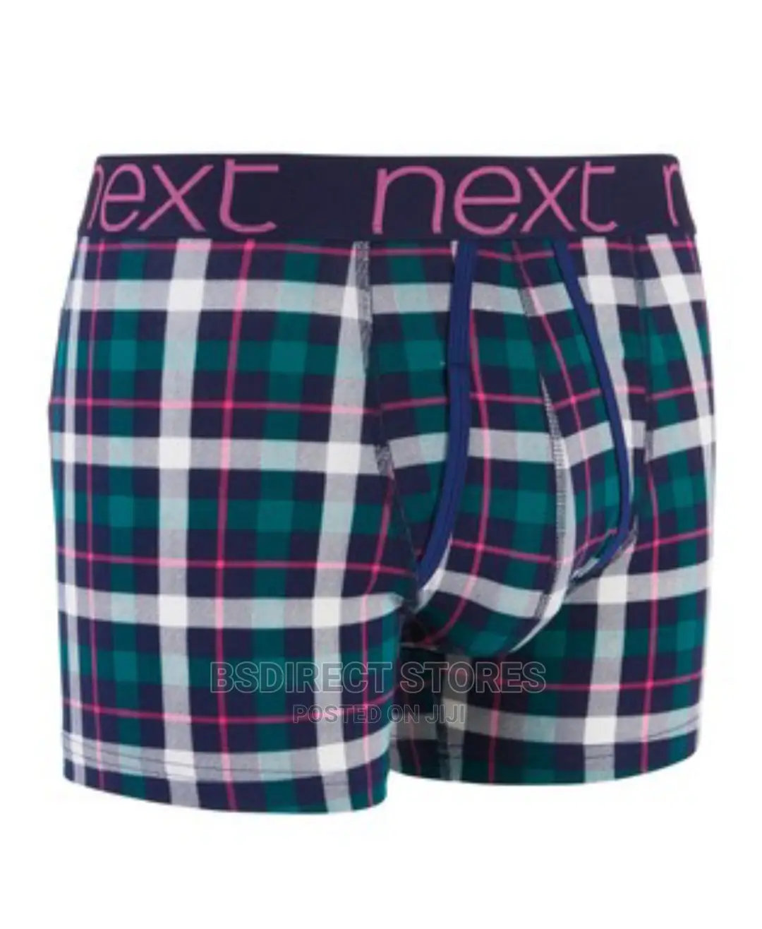 NEXT a-Front Bright Check Luxury Cotton Boxers Pack of Four