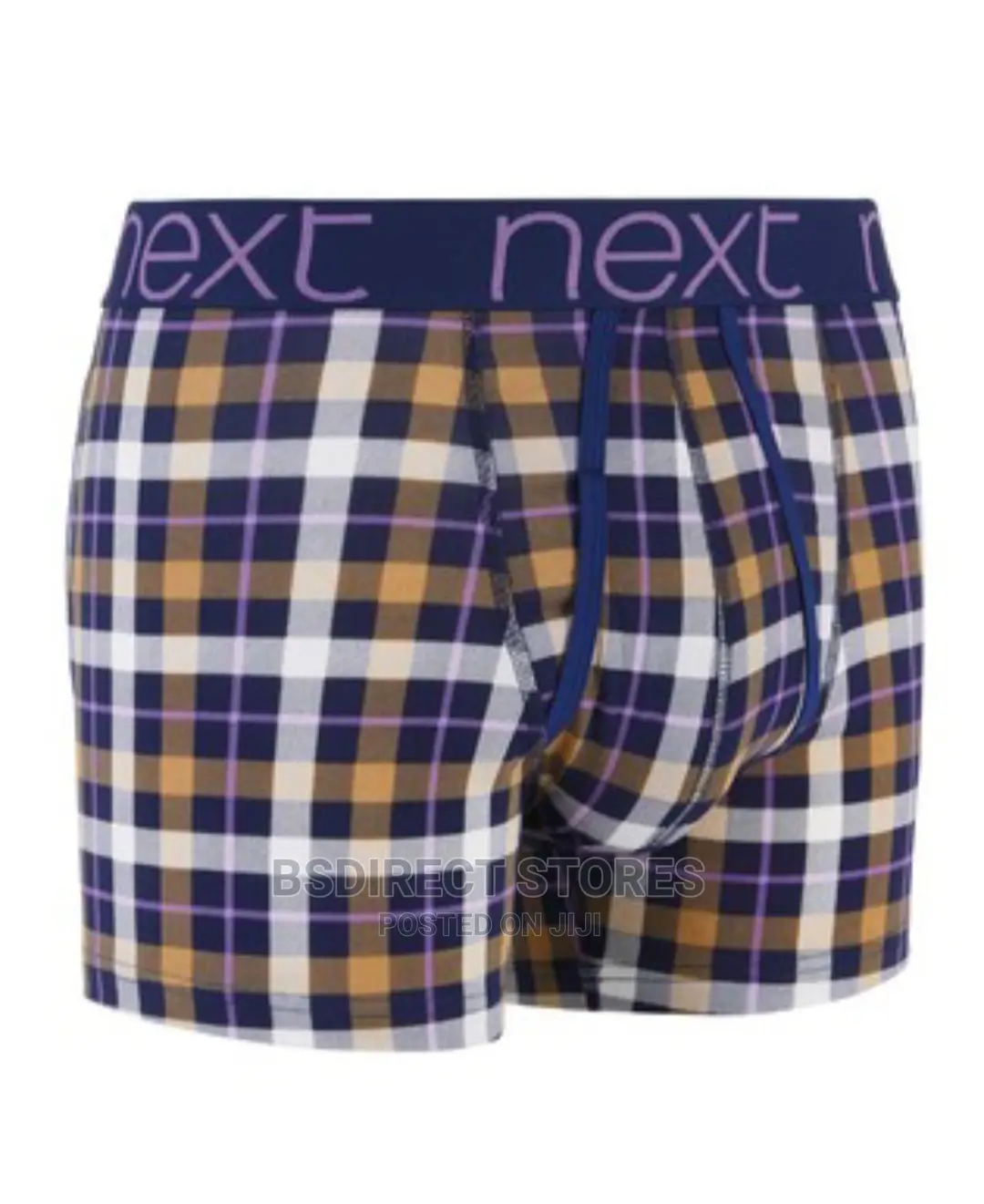 NEXT a-Front Bright Check Luxury Cotton Boxers Pack of Four