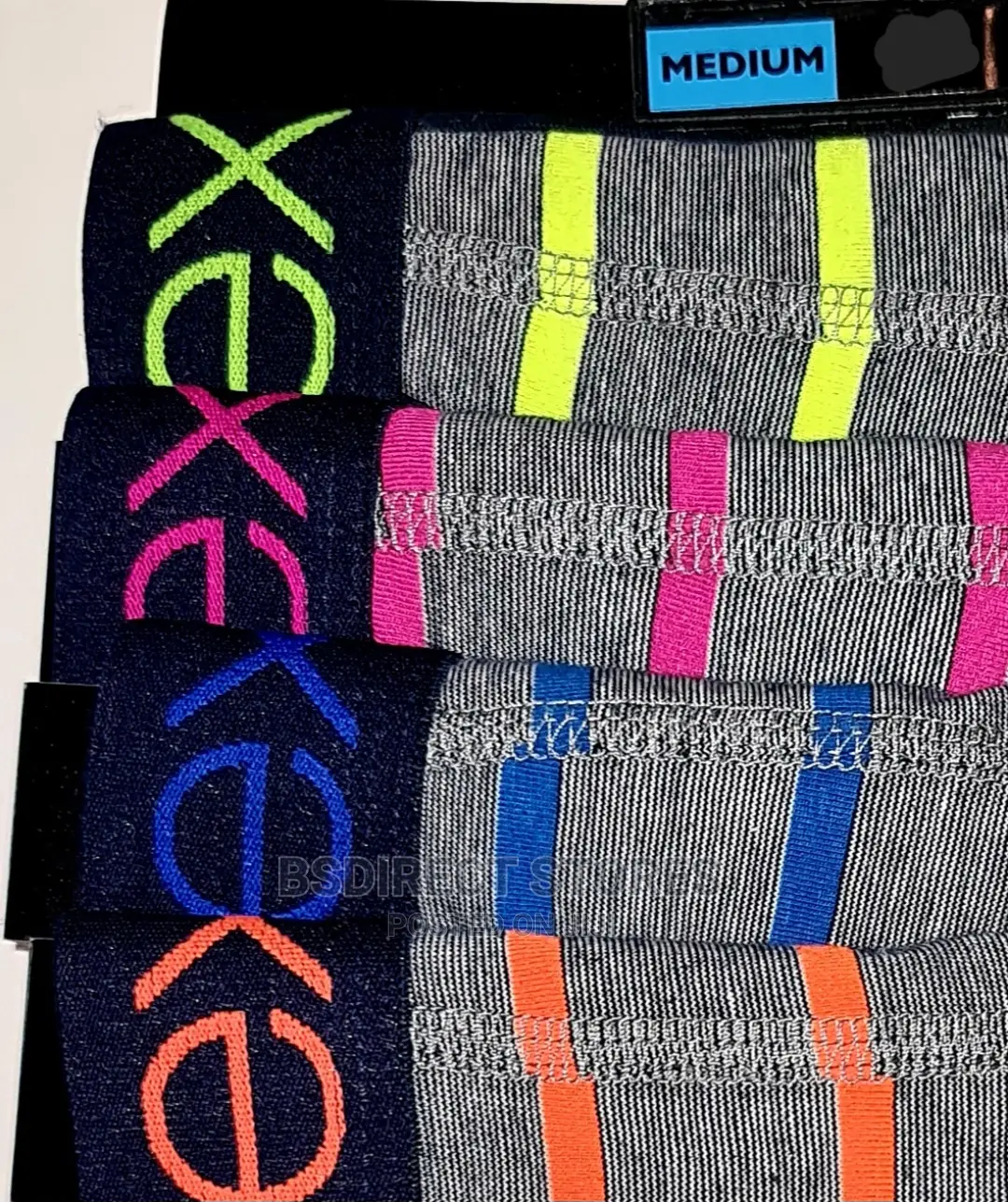 NEXT A-front Neon Stripe Luxury Men Cotton Boxers Pack Of 4