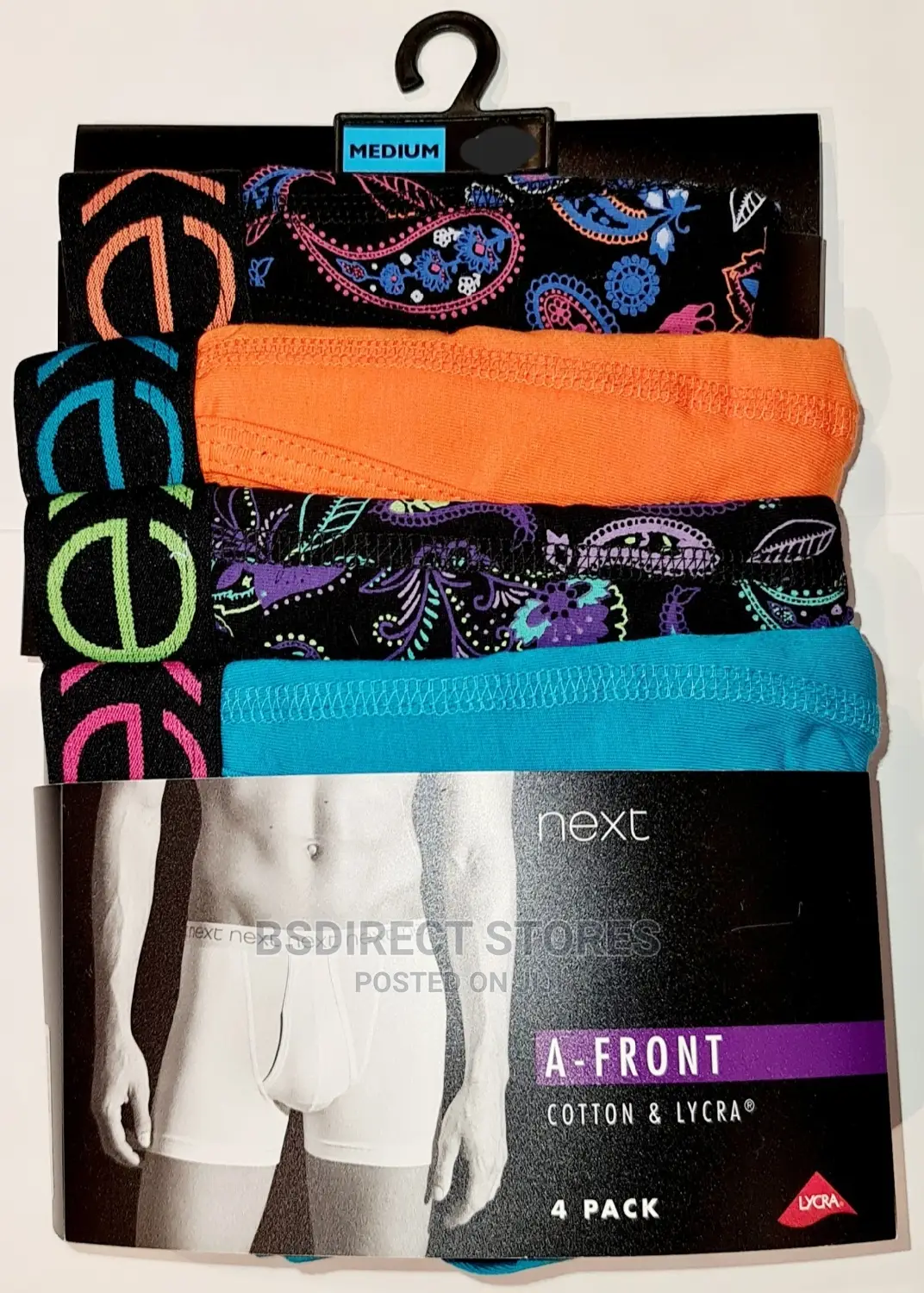 NEXT a-Front Tartan Check Luxury Men Cotton Boxers Pack of 4