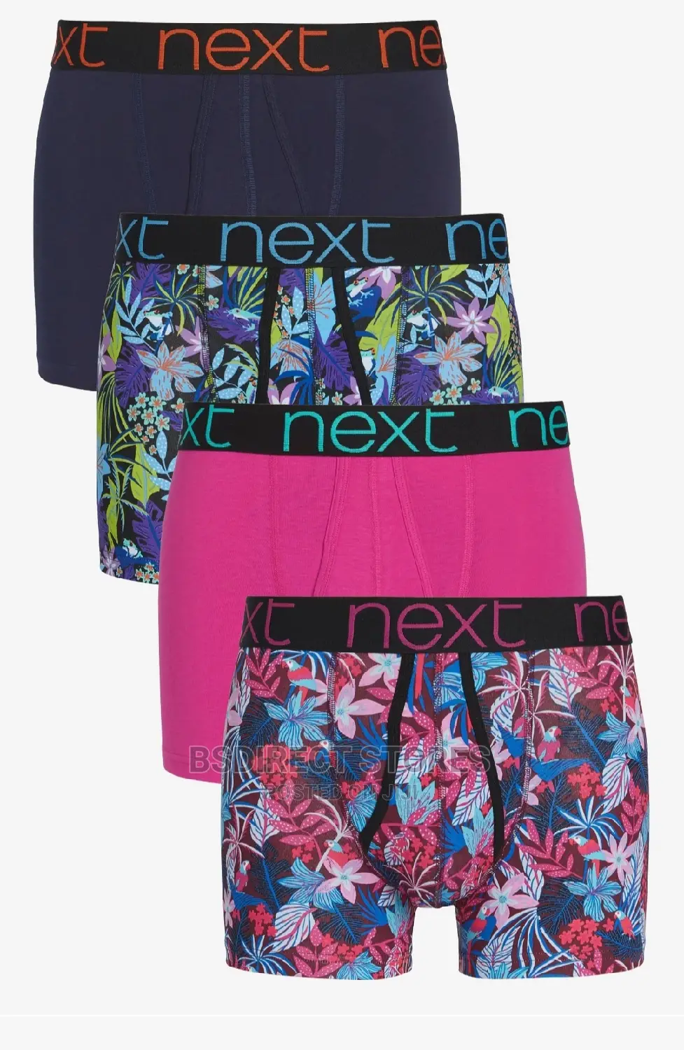 NEXT a-Front Sunflower Pattern Luxury Boxers Pack of Four
