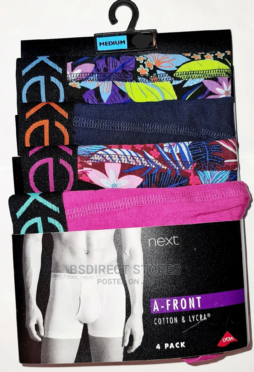 NEXT a-Front Sunflower Pattern Luxury Boxers Pack of Four