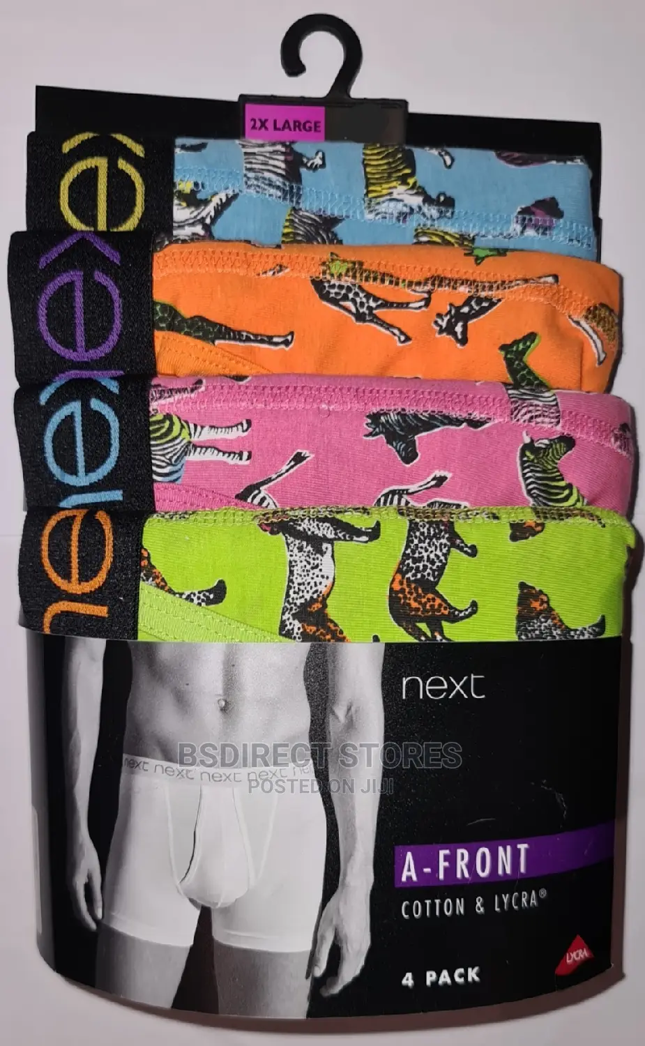 NEXT a-Front Safari Luxury Men Cotton Boxers Pack of Four