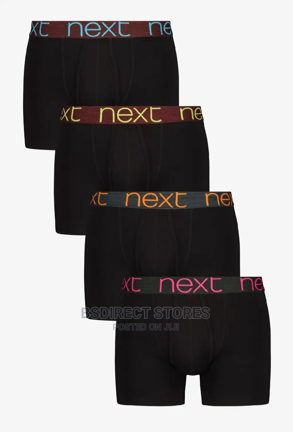 NEXT a-Front Coloured Waistband Luxury Men Boxers Pack of 4