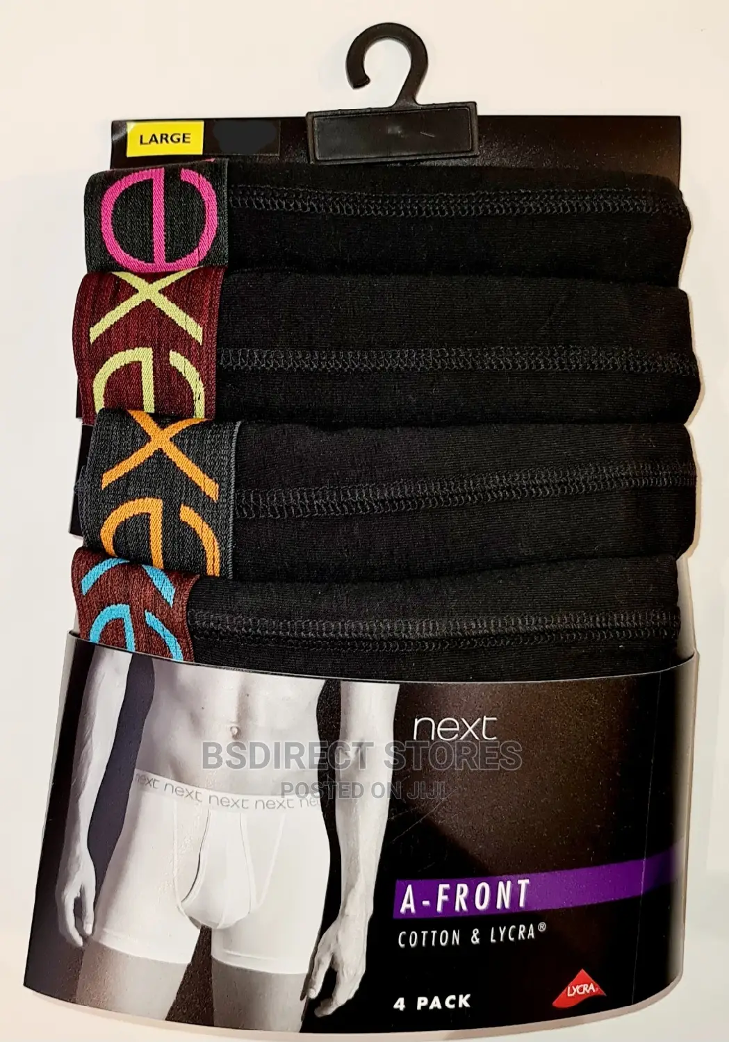 NEXT a-Front Coloured Waistband Luxury Men Boxers Pack of 4