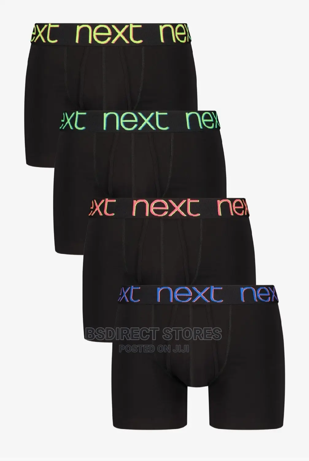 NEXT a-Front Neon Waistband Luxury Cotton Boxers Pack of 4