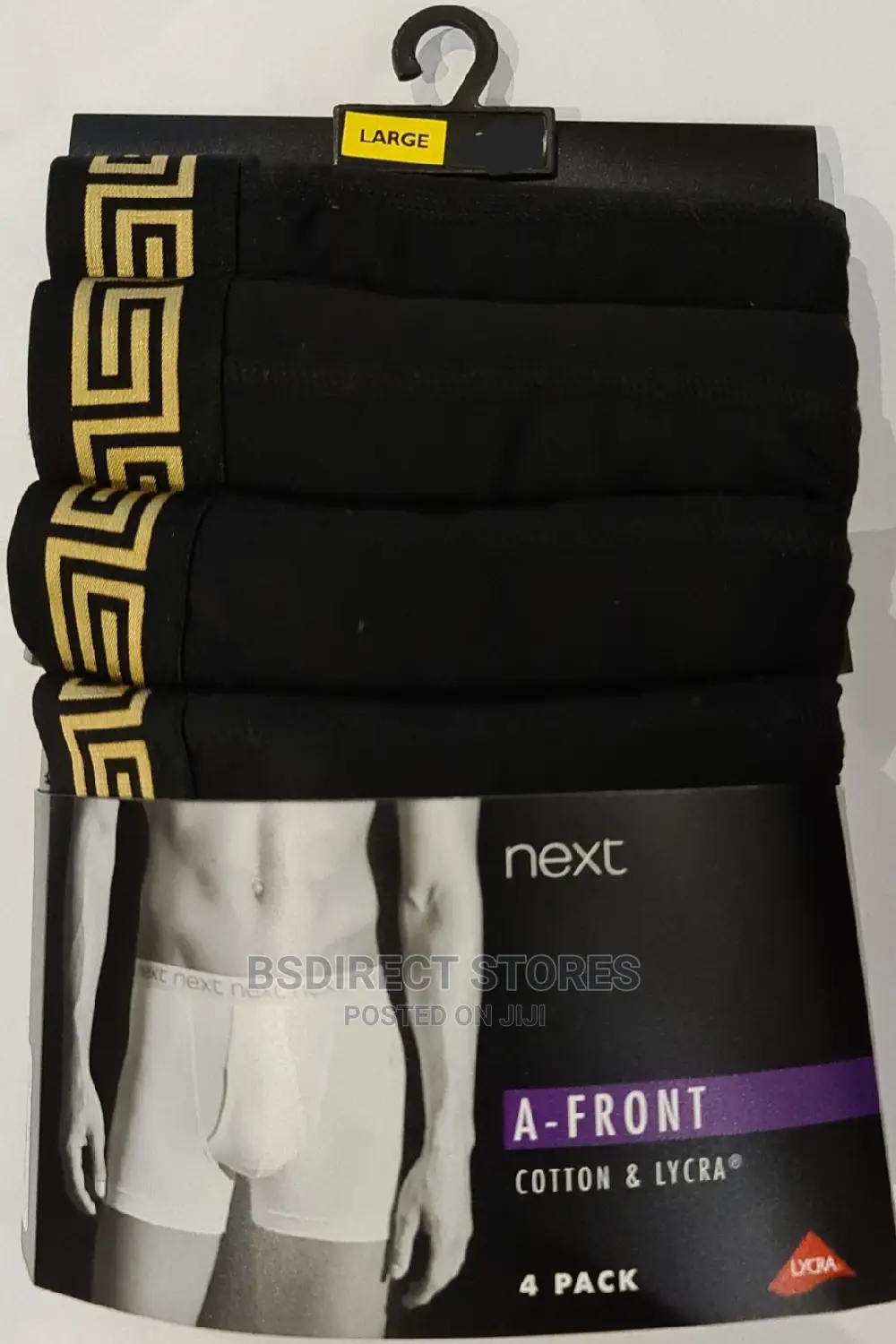 NEXT a-Front Gold Pattern Waistband Luxury Boxers Pack of 4
