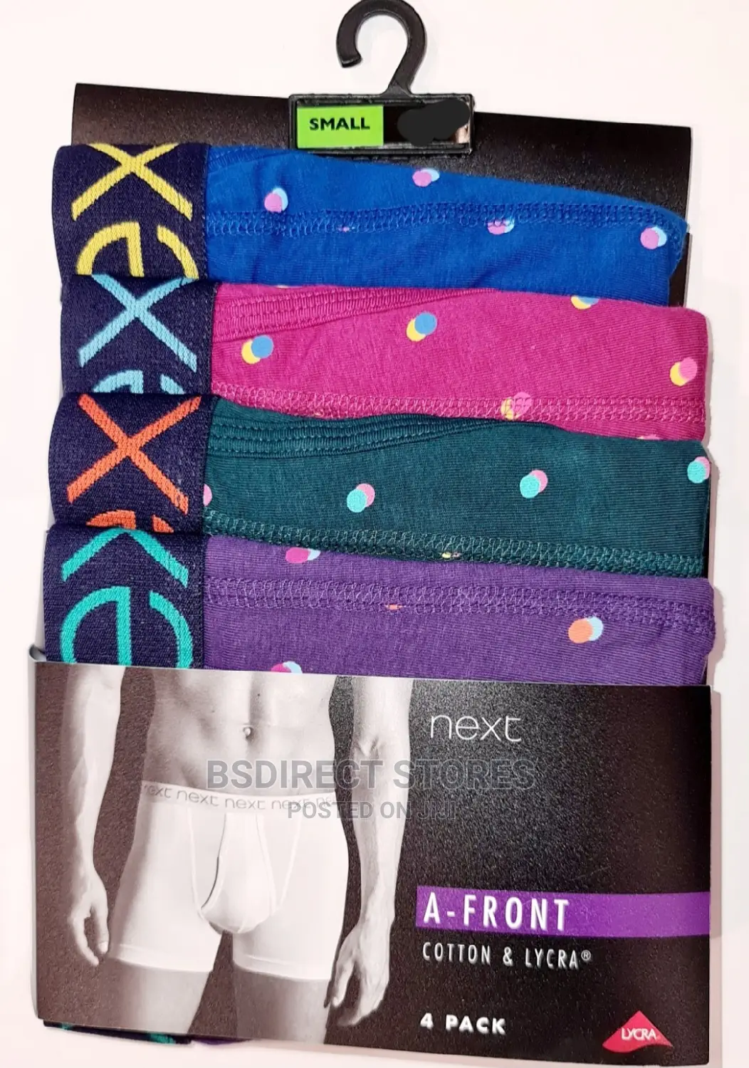 NEXT A-front Colour Spot Pattern Luxury Men Boxers Pack Of 4