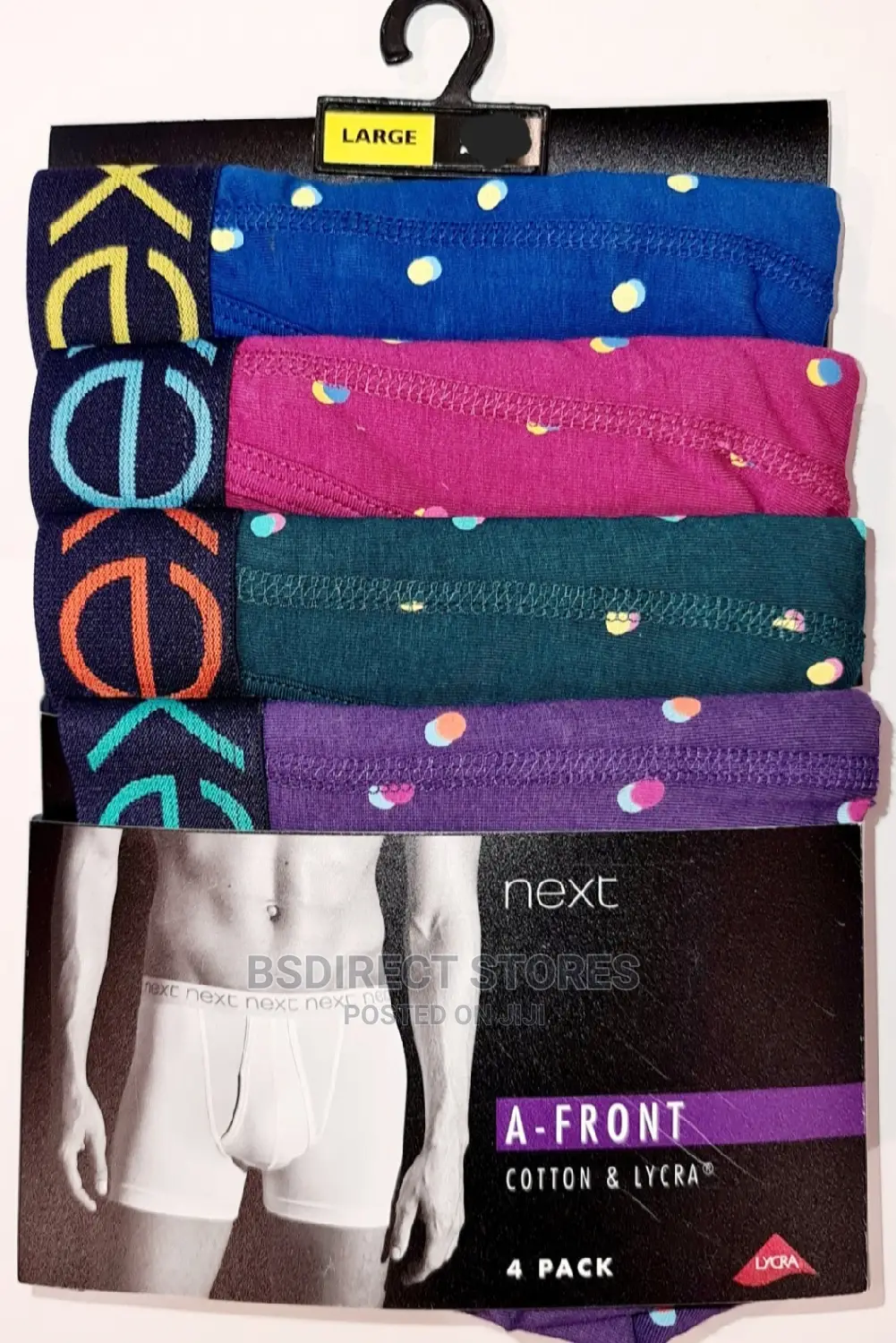 NEXT A-front Colour Spot Pattern Luxury Men Boxers Pack Of 4