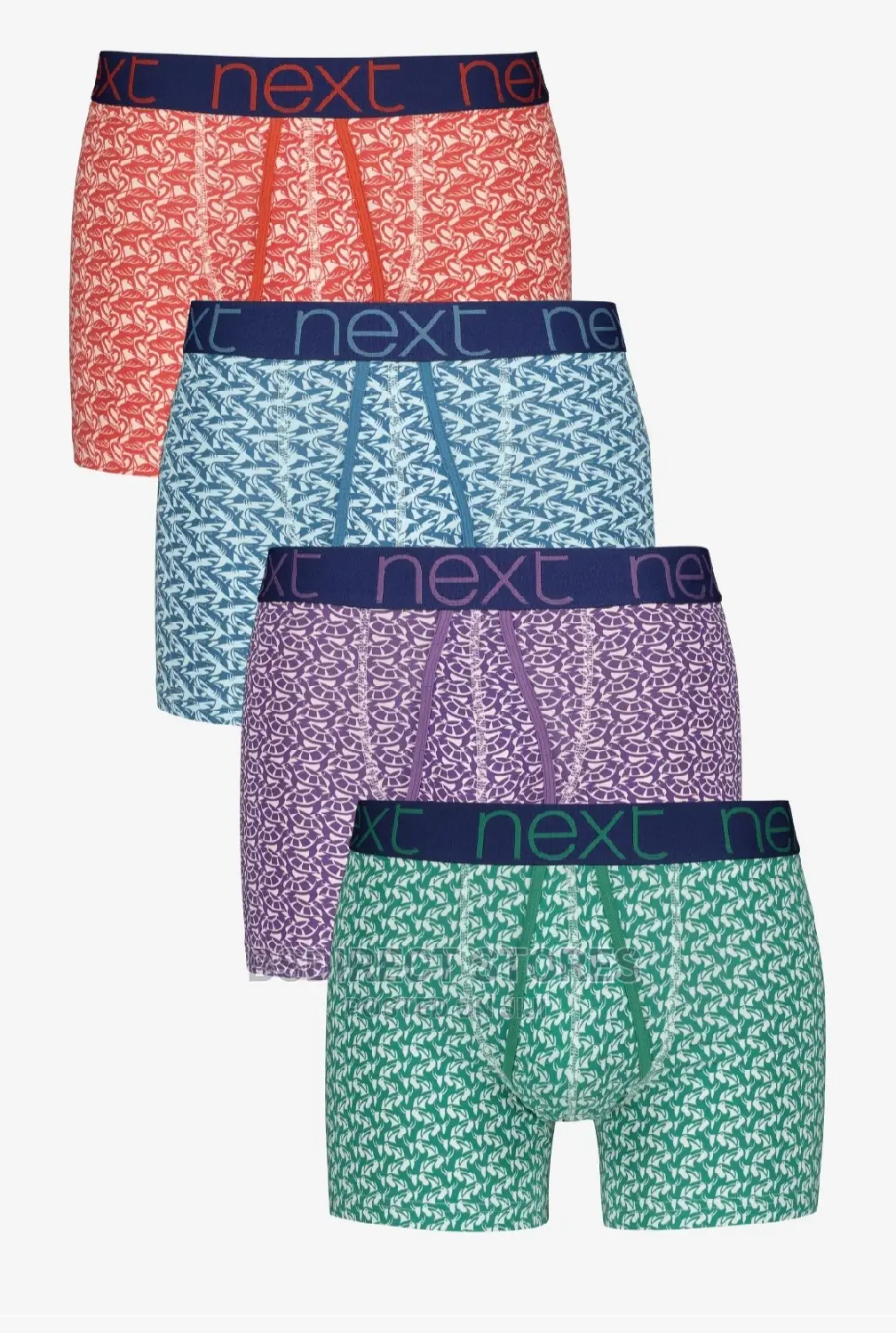 NEXT a-Front Animal Geo Print Luxury Cotton Boxers Pack of 4