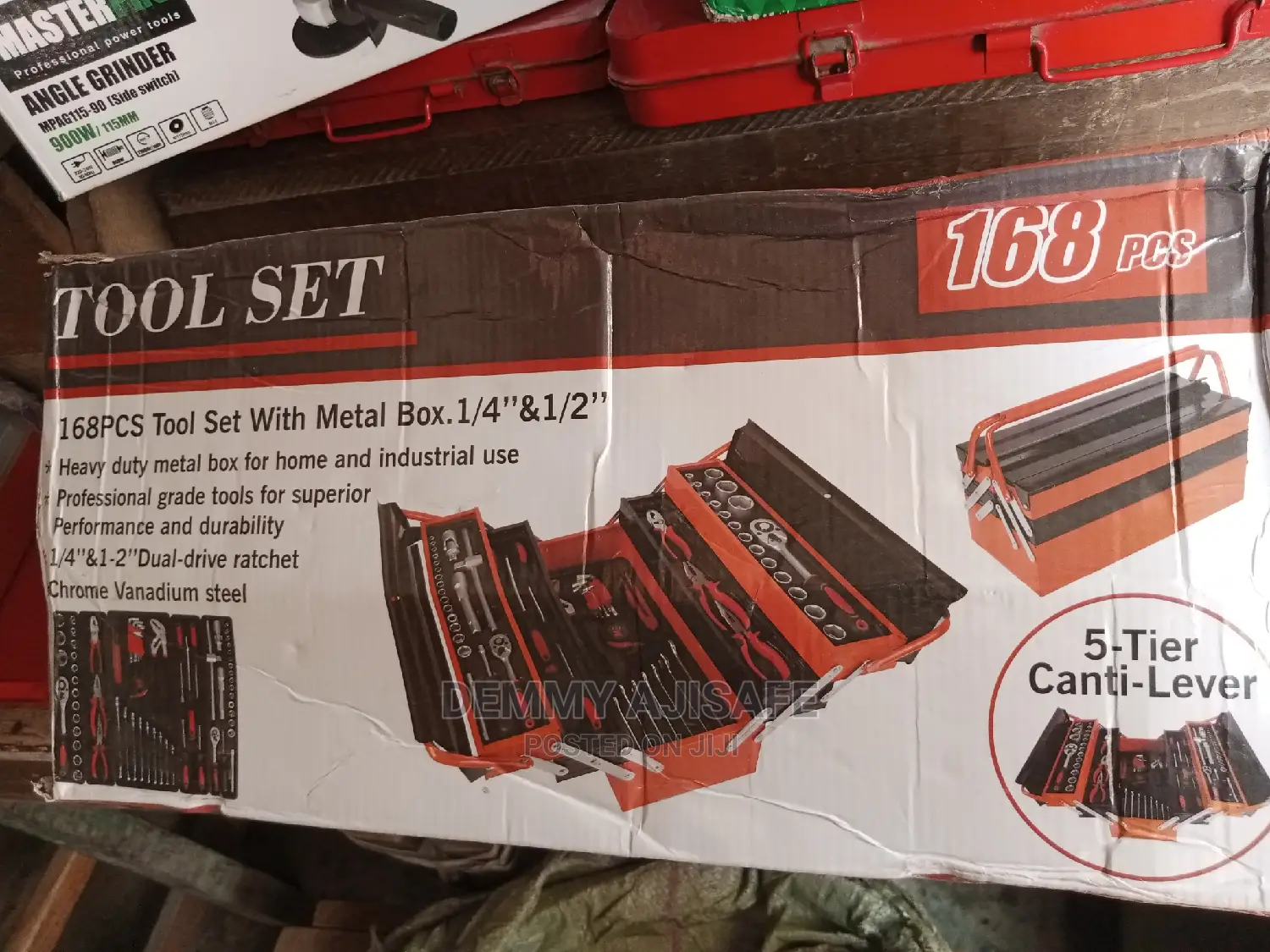 168pcs Mechanical Tools Set With Metal Box