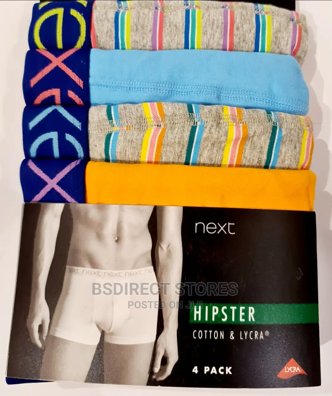 NEXT Hipsters Multi Stripe Luxury Cotton Boxers Pack of Four
