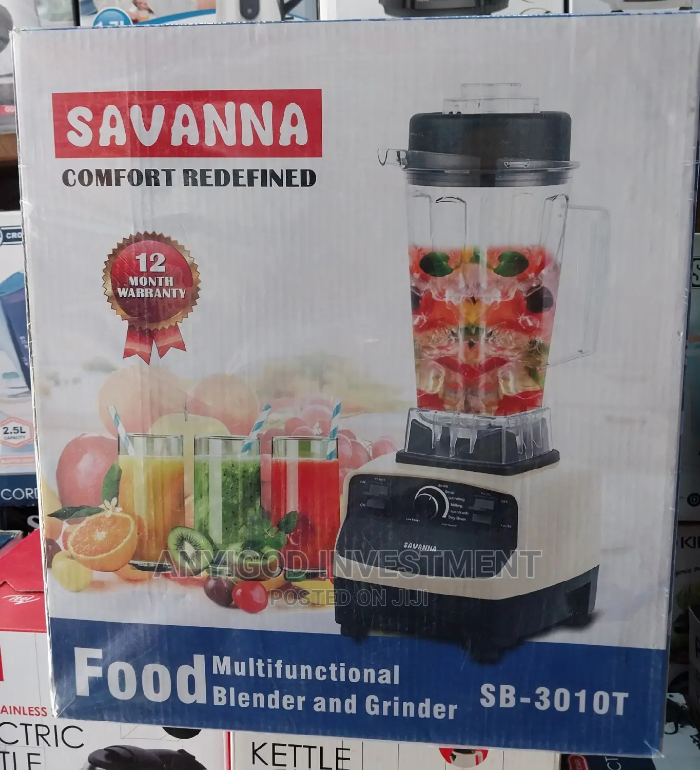 Savanna Commercial Food Blender 3000watts