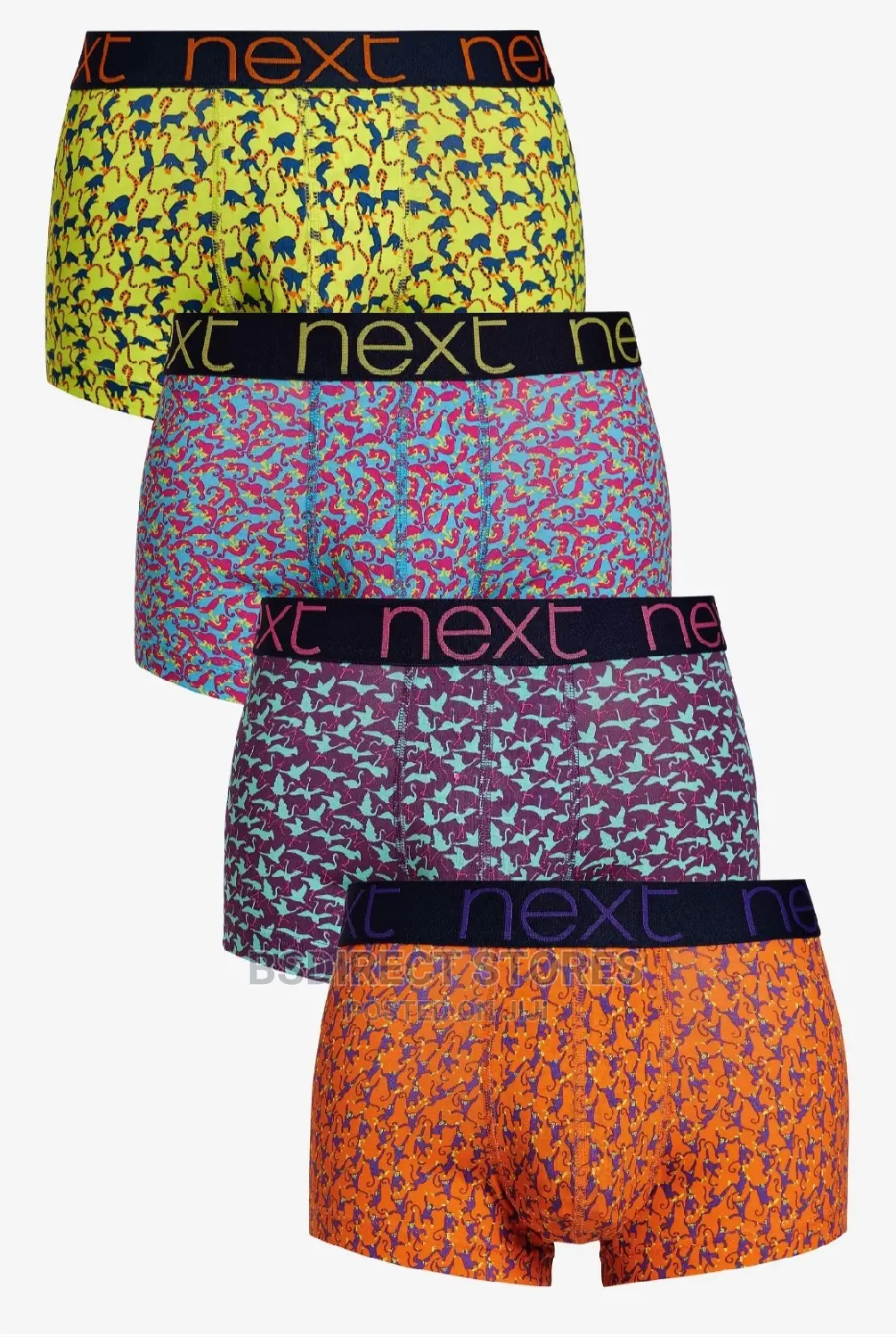 NEXT Hipsters Tropical Animal Luxury Cotton Boxers Pack of 4