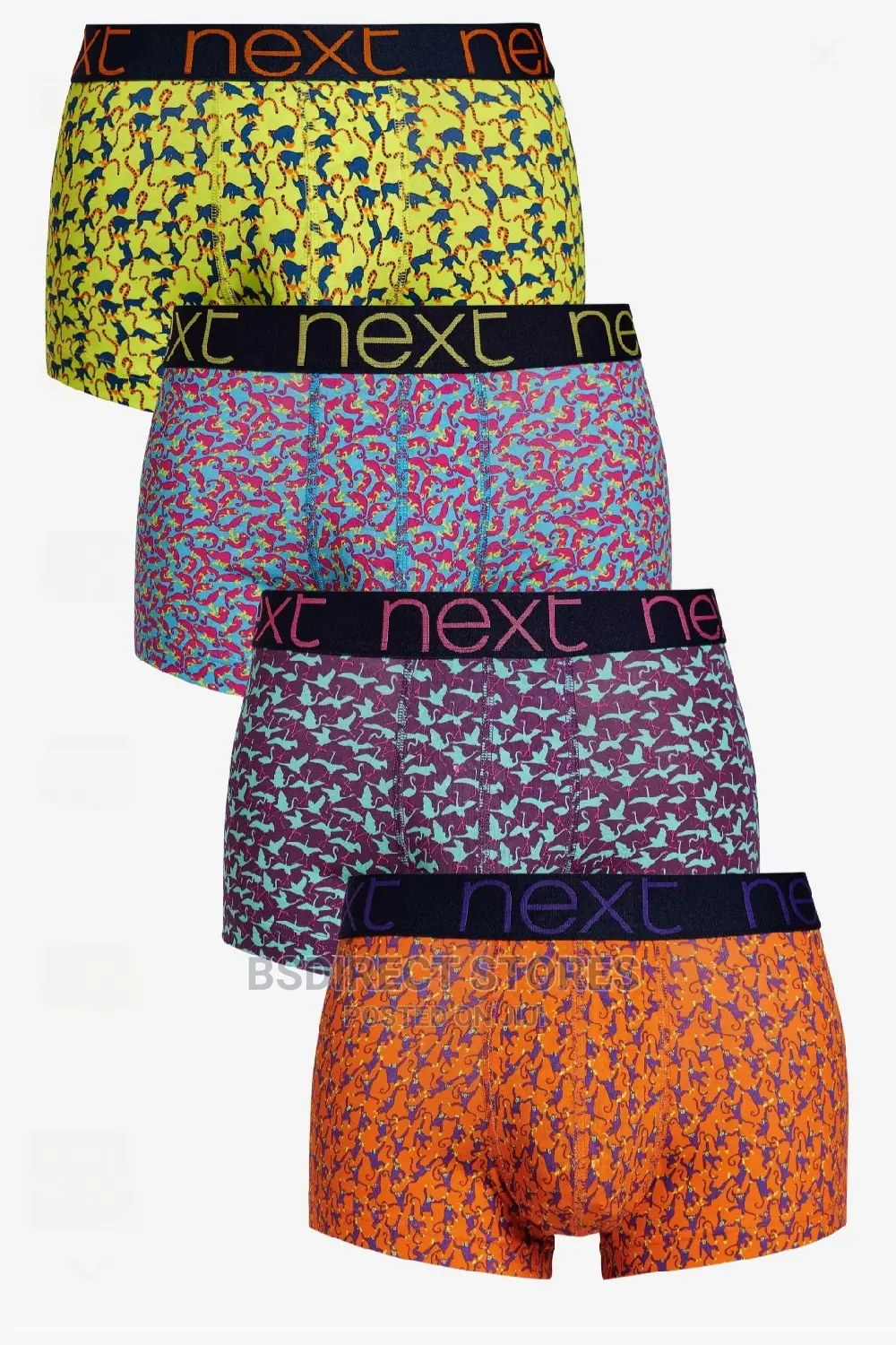 NEXT Hipsters Tropical Animal Luxury Cotton Boxers Pack of 4