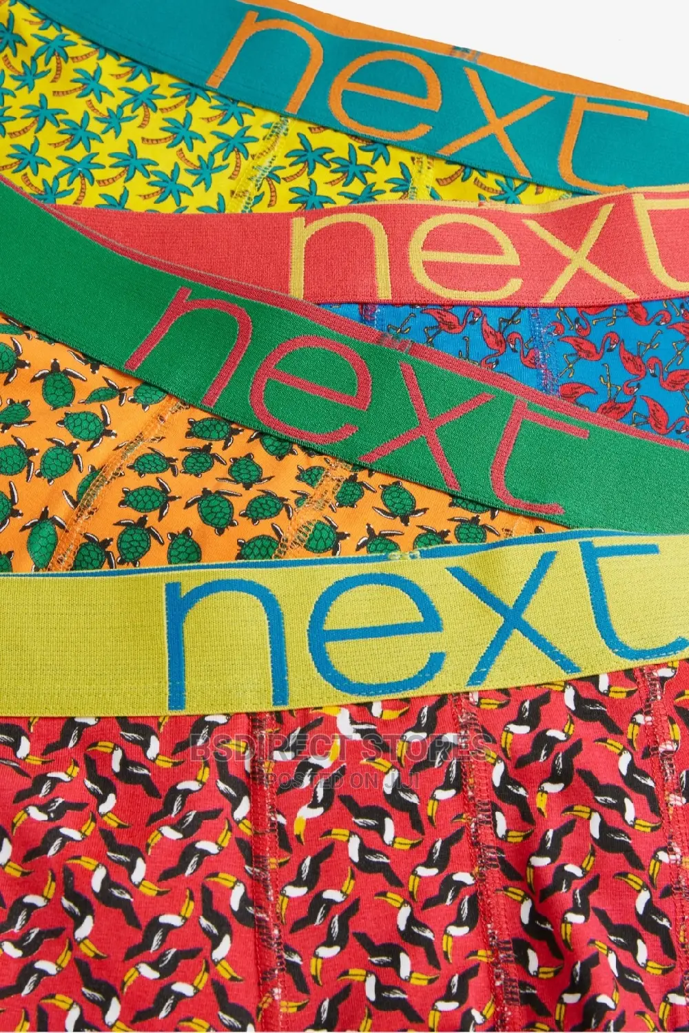 NEXT Hipsters ALOHA Pattern Luxury Cotton Boxers Pack of 4