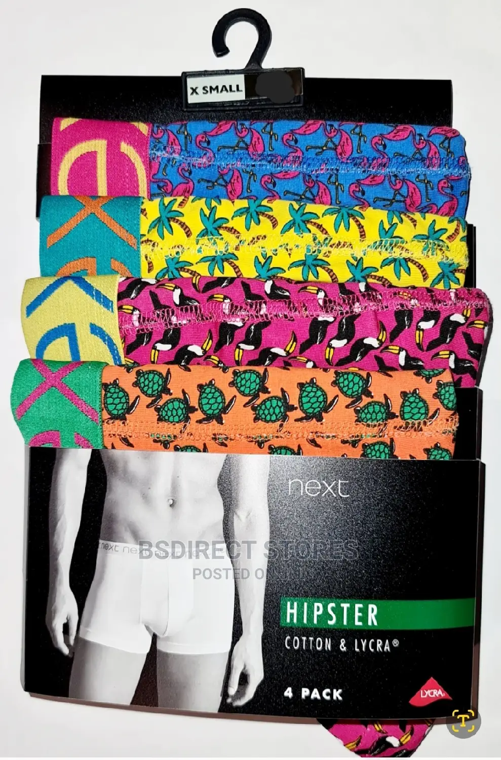 NEXT Hipsters ALOHA Pattern Luxury Cotton Boxers Pack of 4