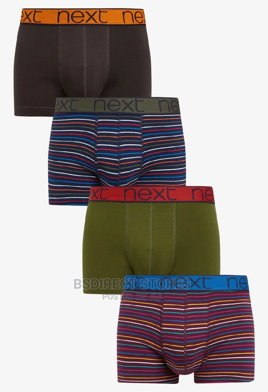 NEXT Hipsters Stripe Luxury Men Cotton Boxers Pack of Four