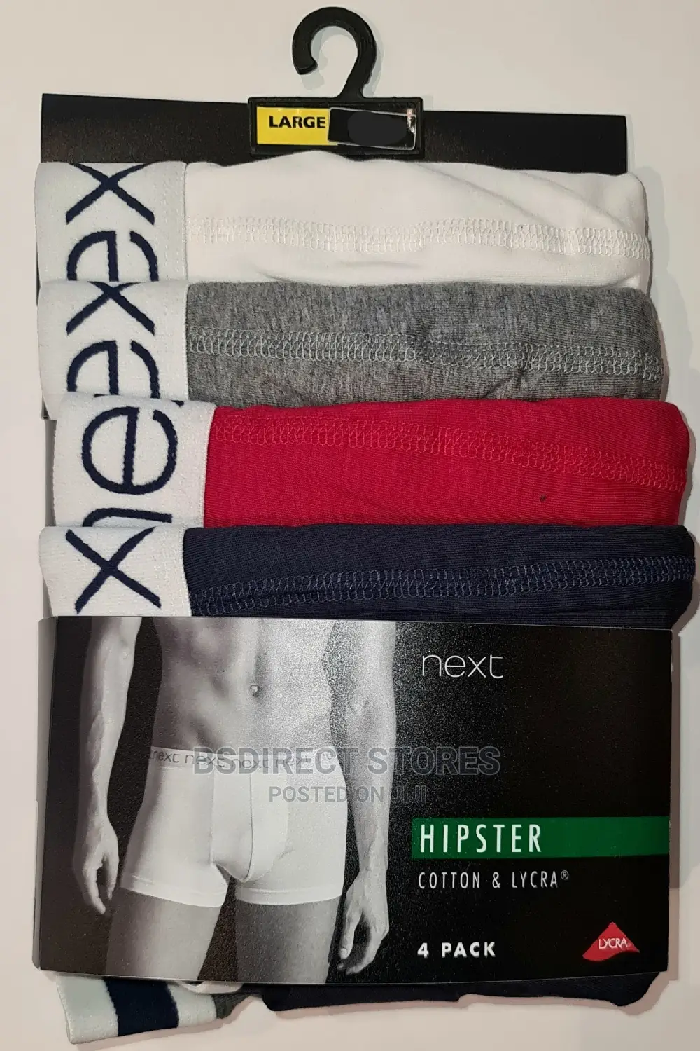 NEXT Hipsters Red/Navy Luxury Men Cotton Boxers Pack of Four