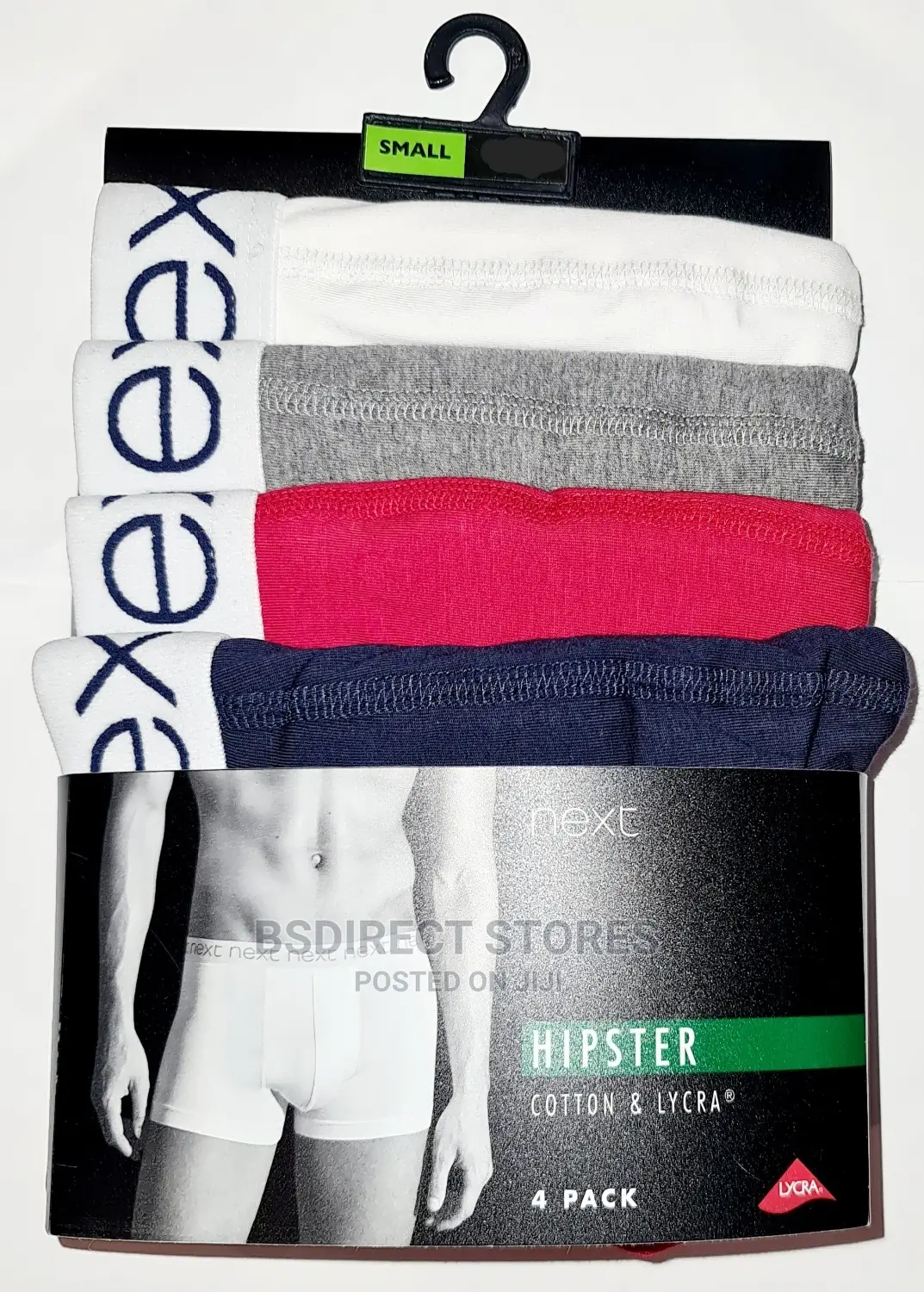 NEXT Hipsters Red/Navy Luxury Men Cotton Boxers Pack of Four