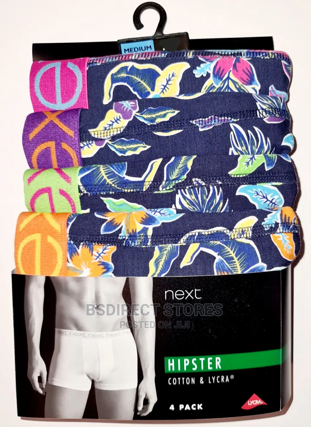 NEXT Hipsters Floral Print Luxury Cotton Boxers Pack of Four